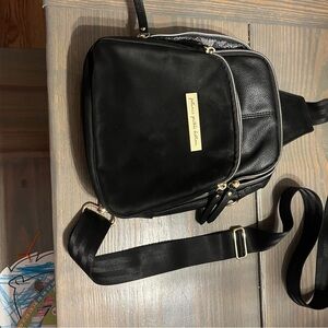 Petunia Pickle Bottom Black Crossbody Bag Sleek Design